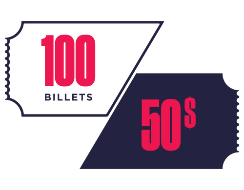 100 for $50